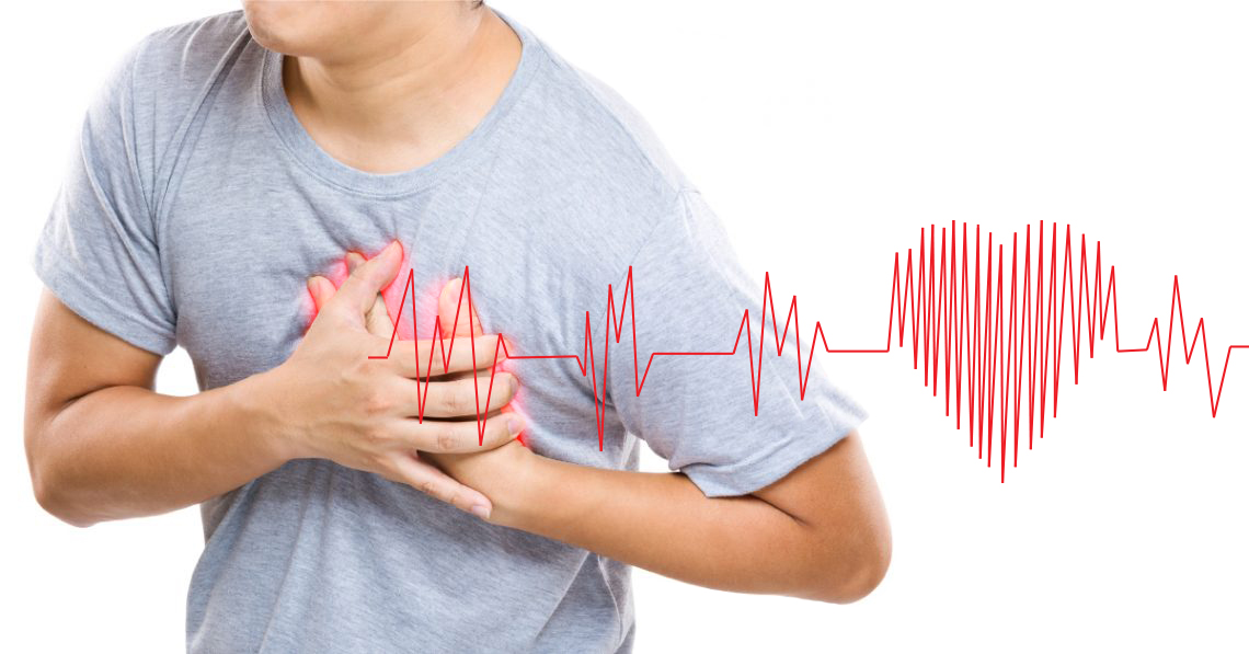 Illustration of the heart and coronary artery health