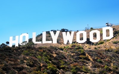 Hollywood sign in California, near Loma Linda