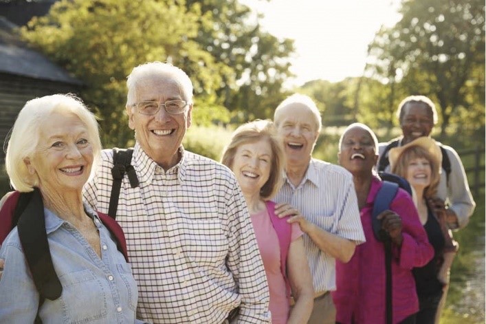Group of smiling older adults